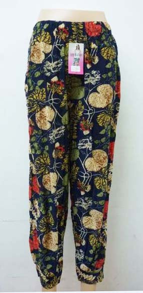 Womens Casual Pants Elastic Waist Drawstring Summer Lounge Baggy Trousers