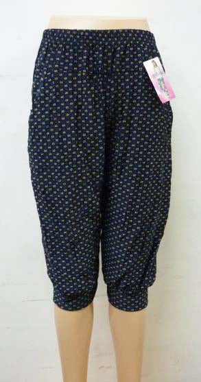 Womens Casual Capri Pants Elastic Waist Drawstring Summer Baggy