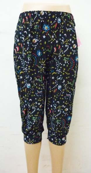 Womens Casual Capri Pants Elastic Waist Drawstring Summer Baggy
