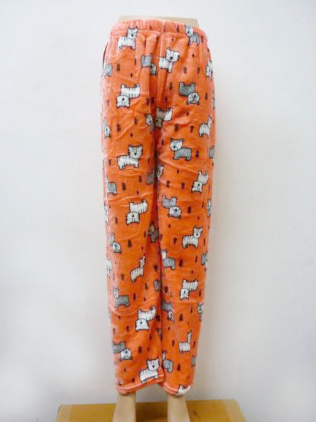 Women Cute Fleece Pajama Pants Winter Warm Fuzzy Graphic Thermal Joggers Loungewear