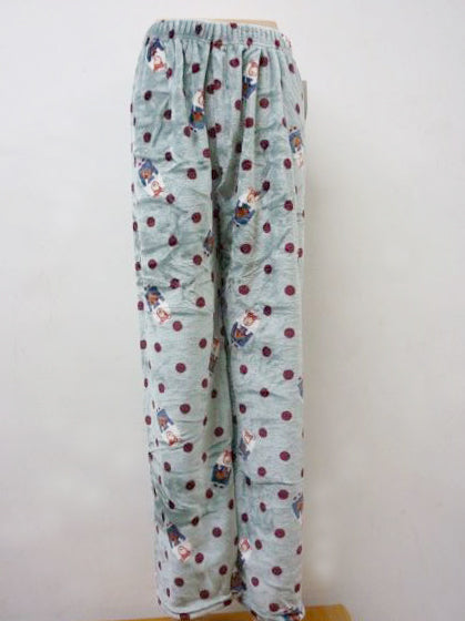 Women Cute Fleece Pajama Pants Winter Warm Fuzzy Graphic Thermal Joggers Loungewear