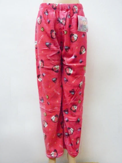 Women Cute Fleece Pajama Pants Winter Warm Fuzzy Graphic Thermal Joggers Loungewear