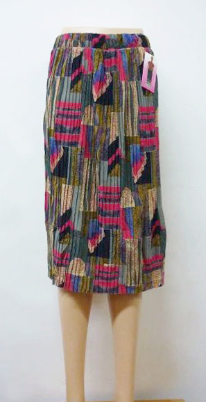 Women's Patterns Ombre Lightweight Flare Midi Pull On Closure Skirt