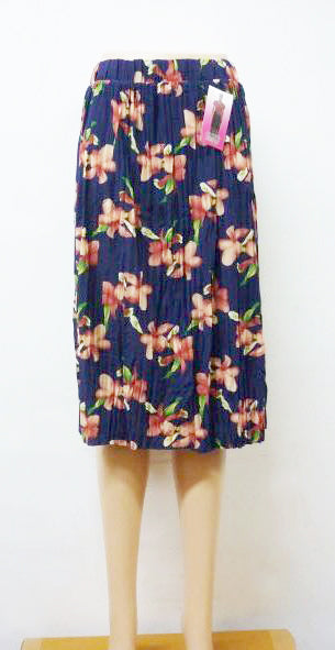 Women's Patterns Ombre Lightweight Flare Midi Pull On Closure Skirt