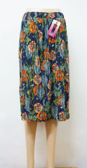 Women's Patterns Ombre Lightweight Flare Midi Pull On Closure Skirt
