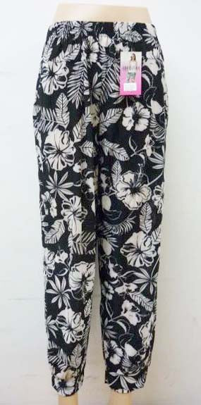 Womens Casual Pants Elastic Waist Drawstring Summer Lounge Baggy Trousers