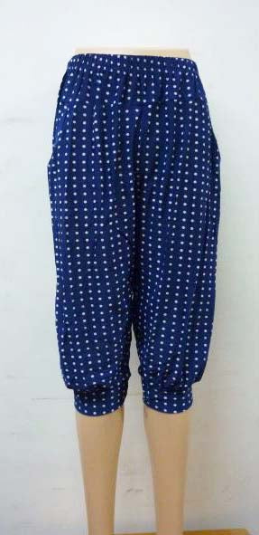 Womens Casual Capri Pants Elastic Waist Drawstring Summer Baggy