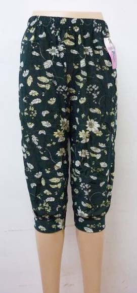 Womens Casual Capri Pants Elastic Waist Drawstring Summer Baggy