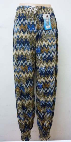 Women's Summer Linen Pants High Waisted Drawstring Printed Bohemian Trousers