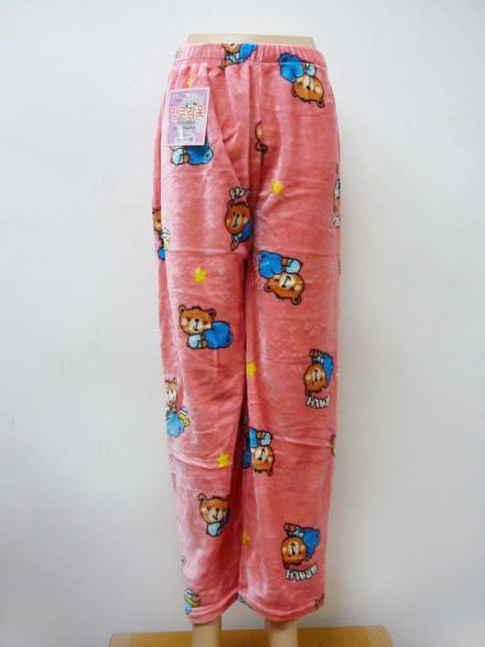 Women Cute Fleece Pajama Pants Winter Warm Fuzzy Graphic Thermal Joggers Loungewear