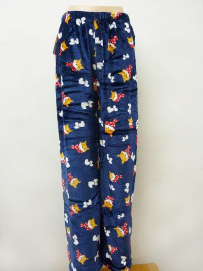 Women Cute Fleece Pajama Pants Winter Warm Fuzzy Graphic Thermal Joggers Loungewear