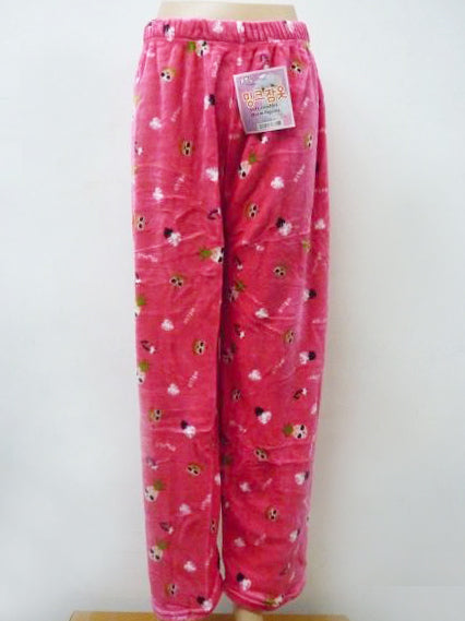 Women Cute Fleece Pajama Pants Winter Warm Fuzzy Graphic Thermal Joggers Loungewear
