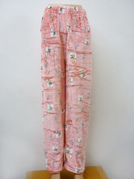 Women Cute Fleece Pajama Pants Winter Warm Fuzzy Graphic Thermal Joggers Loungewear
