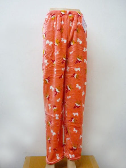 Women Cute Fleece Pajama Pants Winter Warm Fuzzy Graphic Thermal Joggers Loungewear