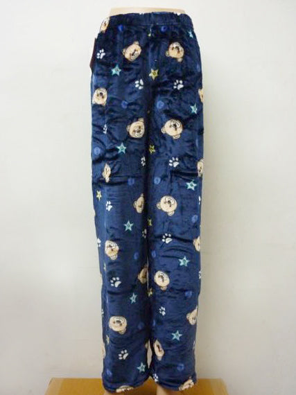Women Cute Fleece Pajama Pants Winter Warm Fuzzy Graphic Thermal Joggers Loungewear