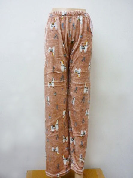 Women Cute Fleece Pajama Pants Winter Warm Fuzzy Graphic Thermal Joggers Loungewear