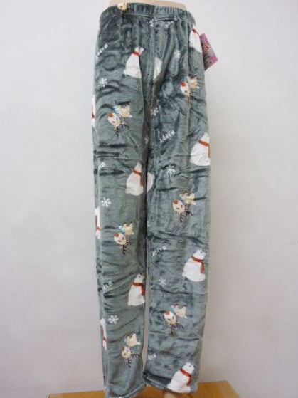 Women Cute Fleece Pajama Pants Winter Warm Fuzzy Graphic Thermal Joggers Loungewear