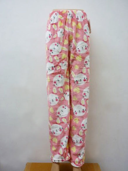 Women Cute Fleece Pajama Pants Winter Warm Fuzzy Graphic Thermal Joggers Loungewear