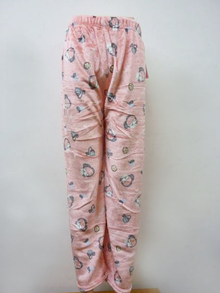 Women Cute Fleece Pajama Pants Winter Warm Fuzzy Graphic Thermal Joggers Loungewear